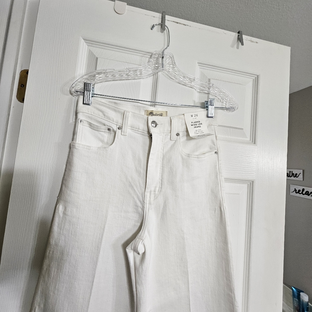 NWT Madewell Flare Wide Leg Crop Jeans Size 26 - Picture 12 of 13
